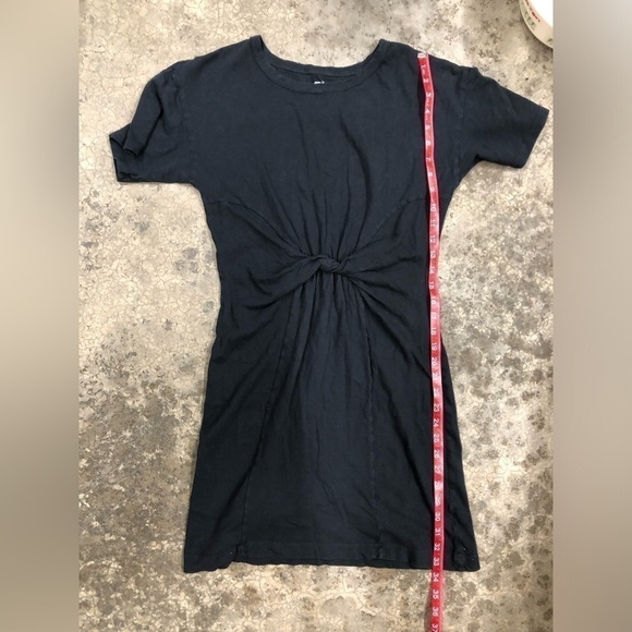 Aerie Women Size Small Black Short Sleeve Twist Knot Front T-Shirt Dress EUC - Picture 7 of 7